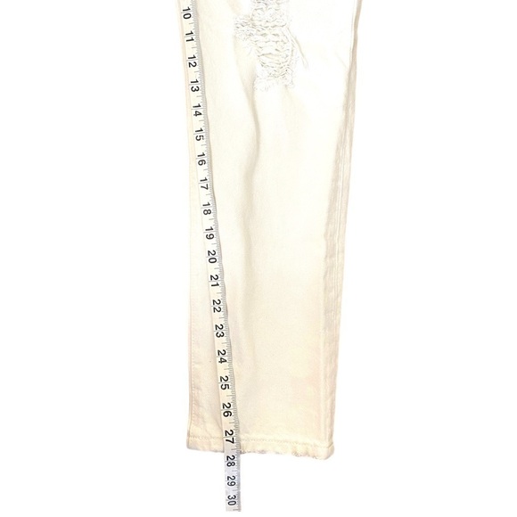 LEVI'S 501 Original Fit White Distressed Straight Leg Jeans - Picture 15 of 15